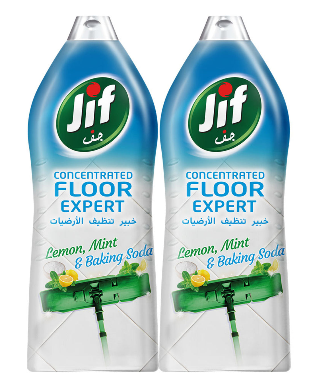 JIF Lemon Mint & Baking Soda Concentrated Floor Expert 2 x 1.5 Litre