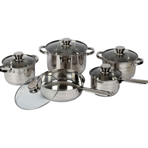 Chefline Stainless Steel Cookware Set 10pcs AS01