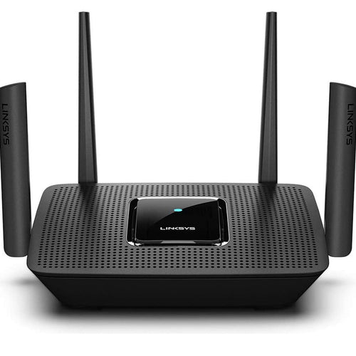 راوتر Linksys MR9000-ME ثلاثي النطاق شبكي واي فاي 5 (AC3000، متوافق مع نظام Velop Whole Home WiFi، 4 منافذ جيجابت إيثرنت، أدوات تحكم أبوية عبر تطبيق Linksys)، أسود