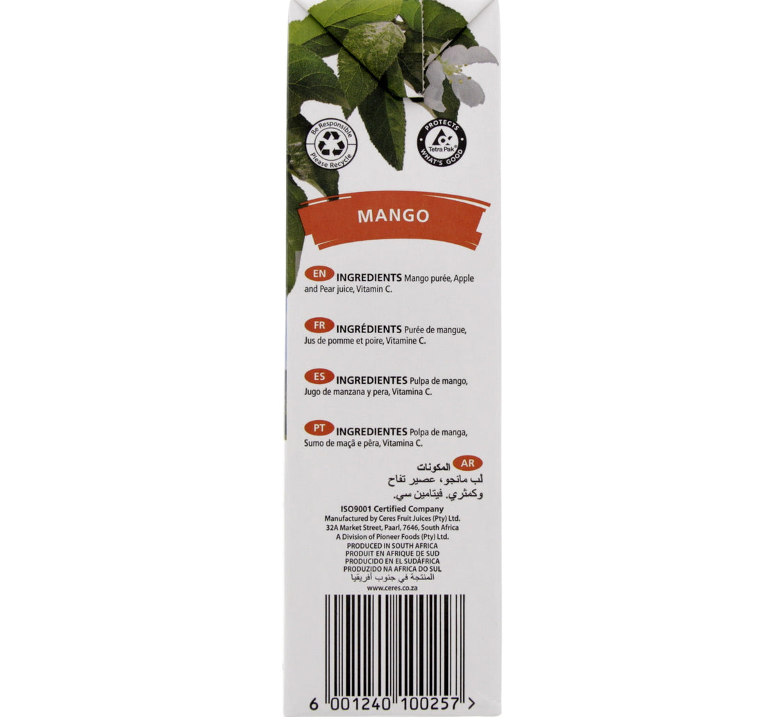 Ceres 100% Natural Mango Juice Blend 1 Litre