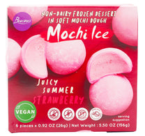 بونو موتشي مثلج بنكهة الفراولة، حلوى مجمدة خالية من منتجات الألبان، 156 جم