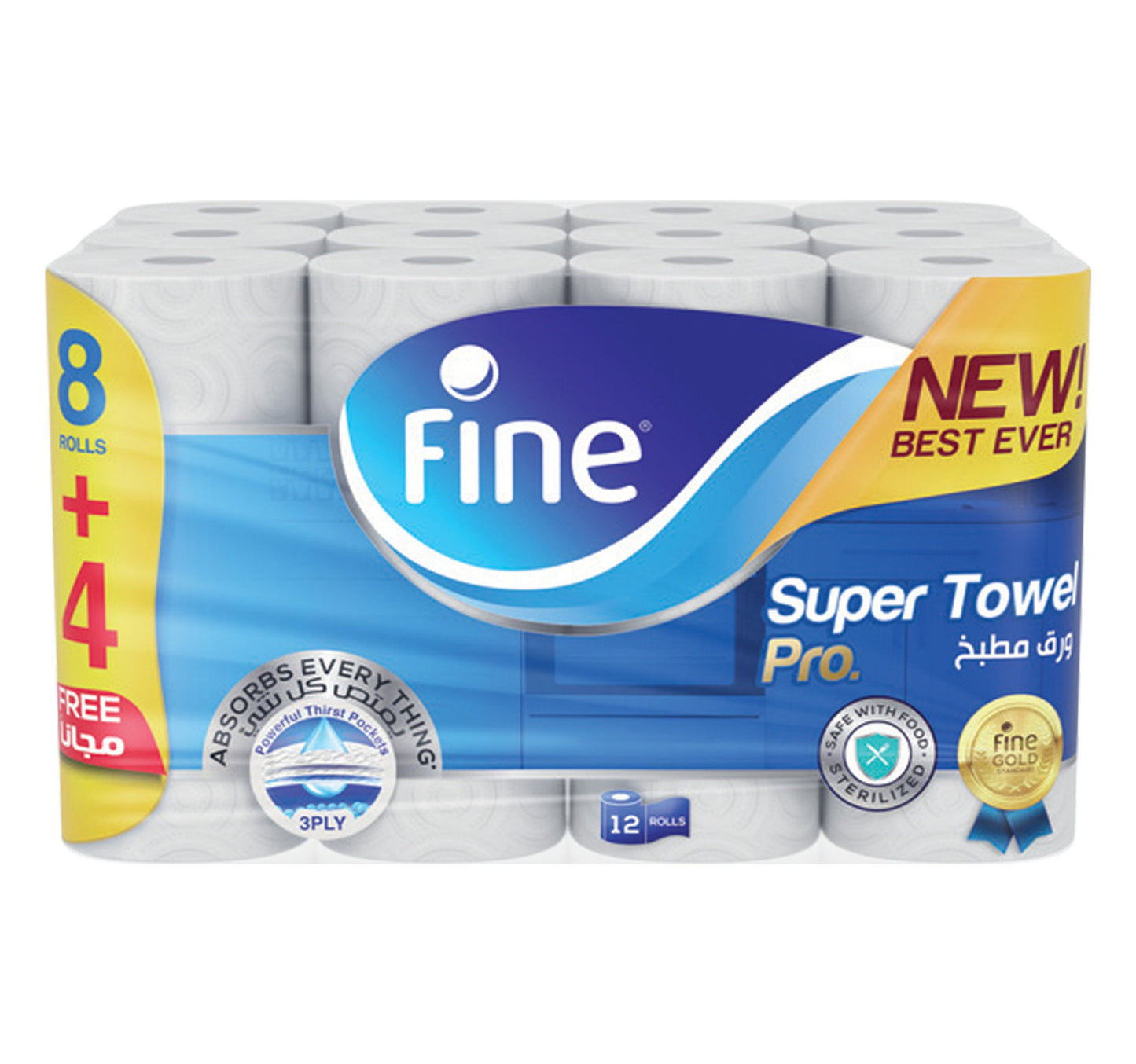 Fine Super Towel Pro 3ply 8+4