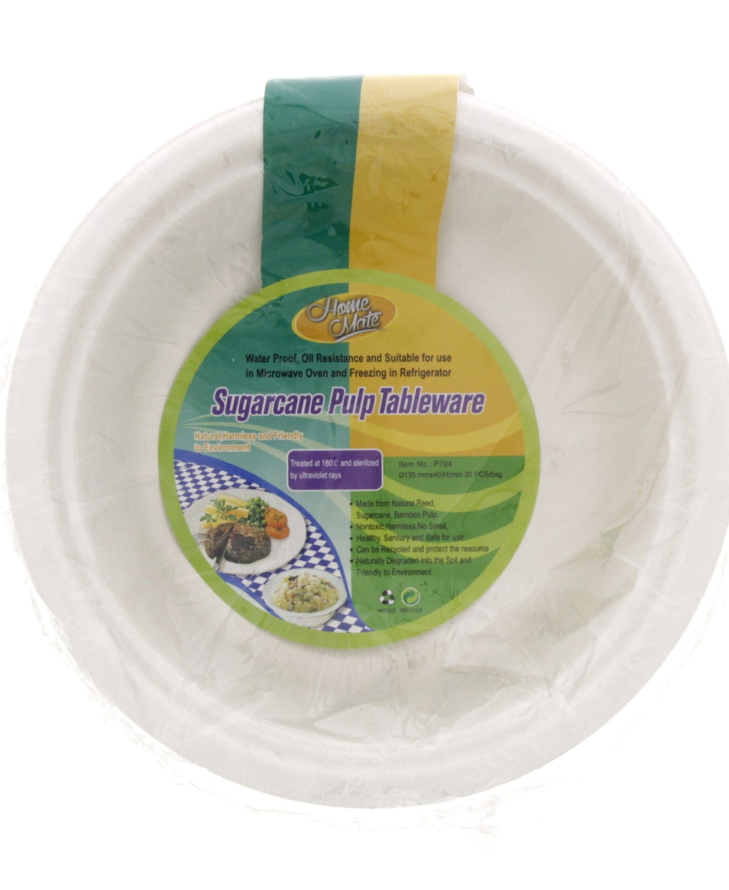 Home Mate Sugarcane Pulp Bowl 350 ml 20pcs