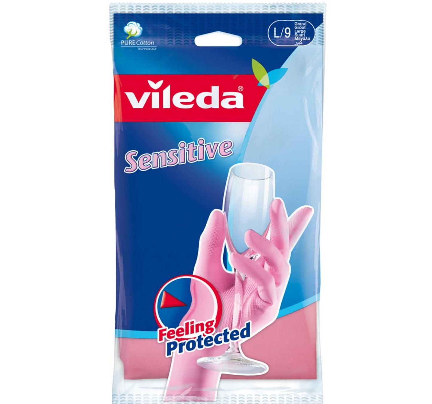 Vileda Gloves Sensitive Large Size 1 Pair