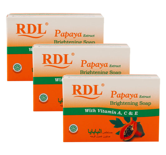 RDL Brightening Soap Papaya Extract Value Pack 3 x 128 g