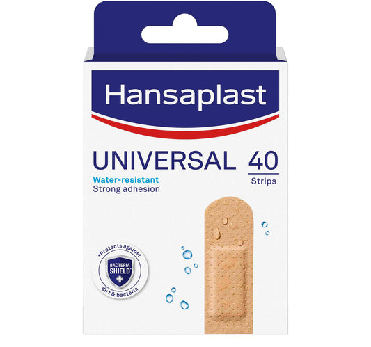 ضمادات الجروح العالمية هانسابلاست، مقاومة للماء، التصاق قوي، 40 قطعة