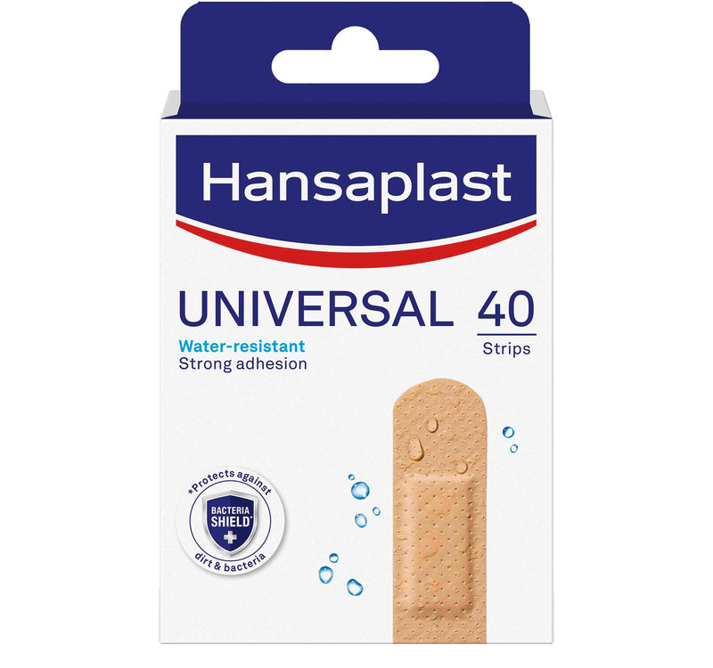 Hansaplast Universal Wound Plasters Water-Resistant Strong Adhesion 40 pcs