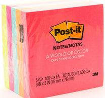 3M Post-it Neon Colors 3inchx5inch 5 x 100 Sheet