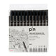 Uni-Ball Pin Fineliner Drawing Pen 12pcs PIN200BK