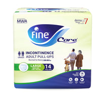 سراويل فاين كير للبالغين لعلاج سلس البول، مقاس خصر كبير للجنسين من 100 إلى 140 سم، 14 قطعة