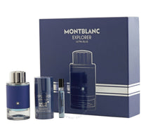Mont Blanc Explorer Ultra Blue Eau De Parfum 100ml + Mini7.5ml + Deodorant 75ml For Men Gift Set