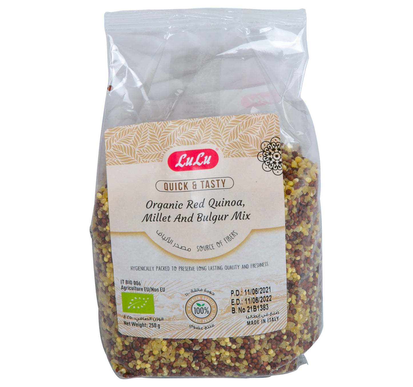 LuLu Organic Red Quinoa Millet And Bulgur Mix 250 g