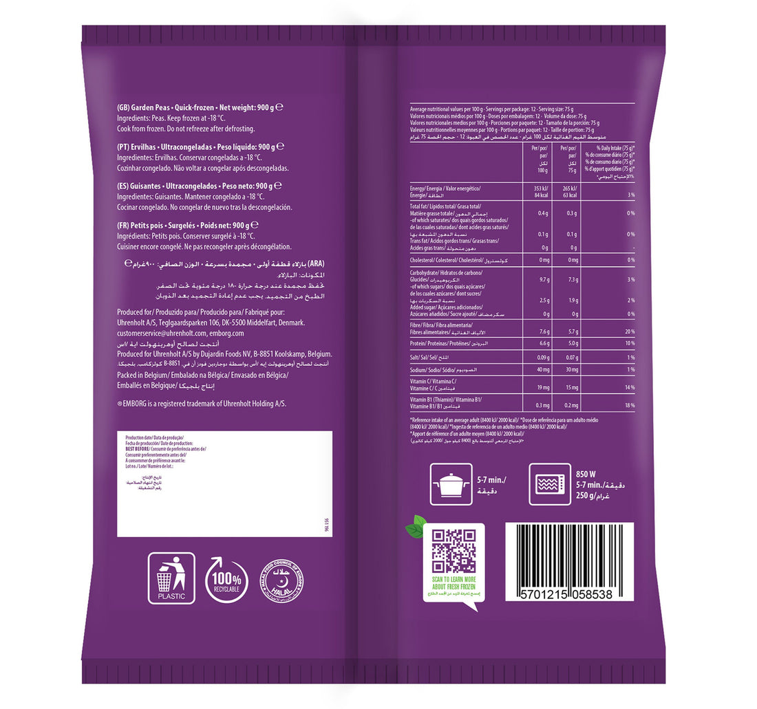 Emborg Garden Peas 900 g