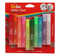 Funbo Glitter Glue Neon Color 10pcs