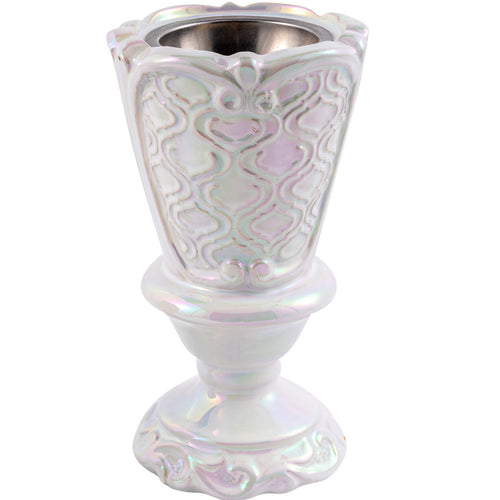 Maple Leaf Oud, Bakhoor Ceramic Incense Charcoal Burner 19.3cm White