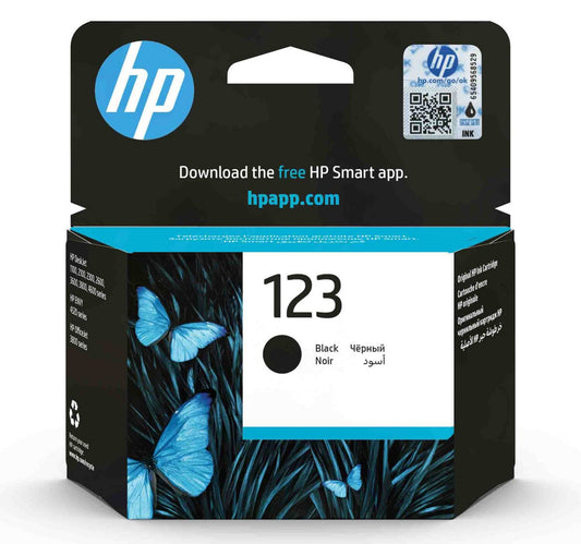 HP 123 Original Ink Cartridge (F6V17AE),Black