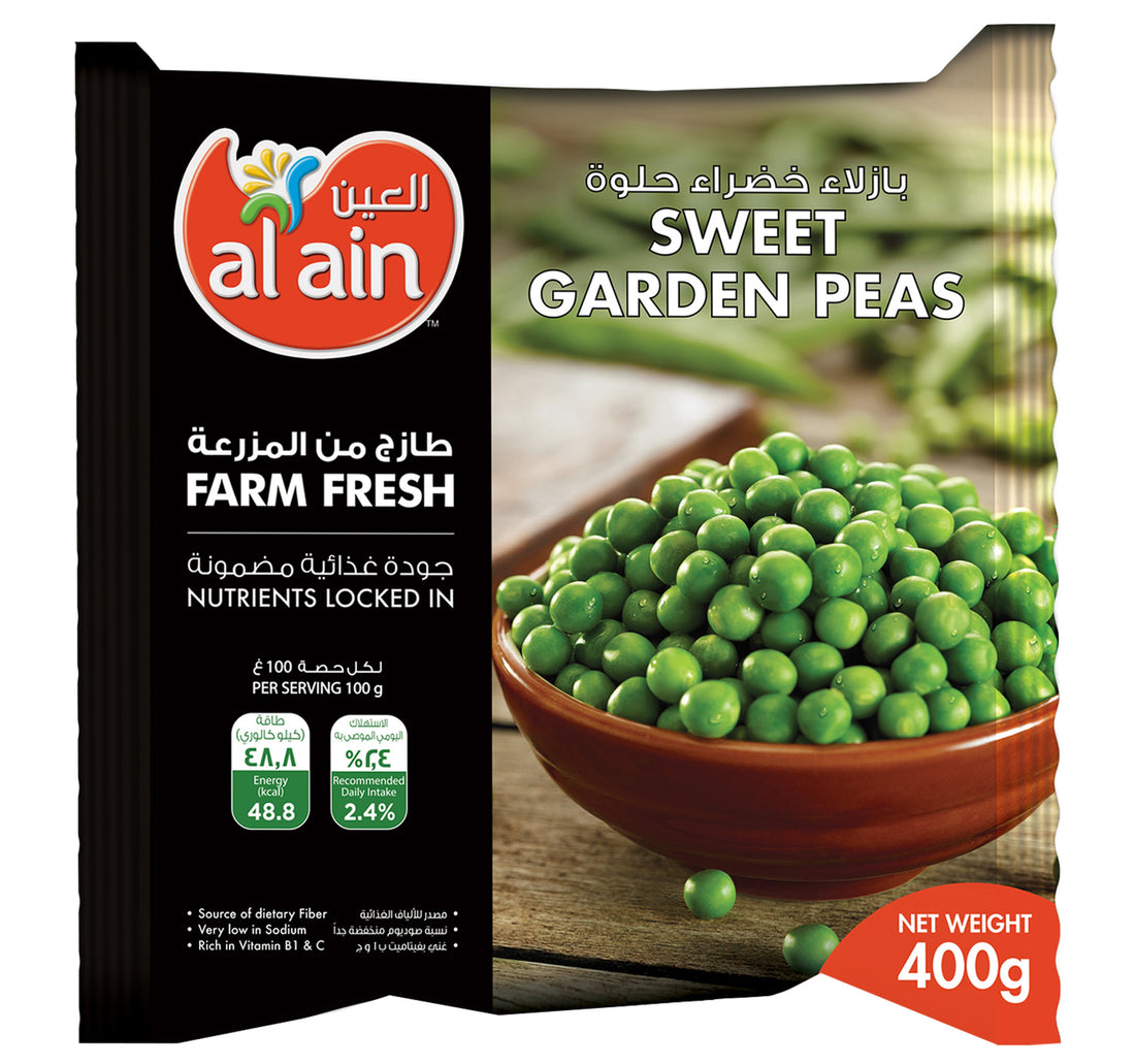 Al Ain Garden Peas Premium Frozen Vegetable 400 g