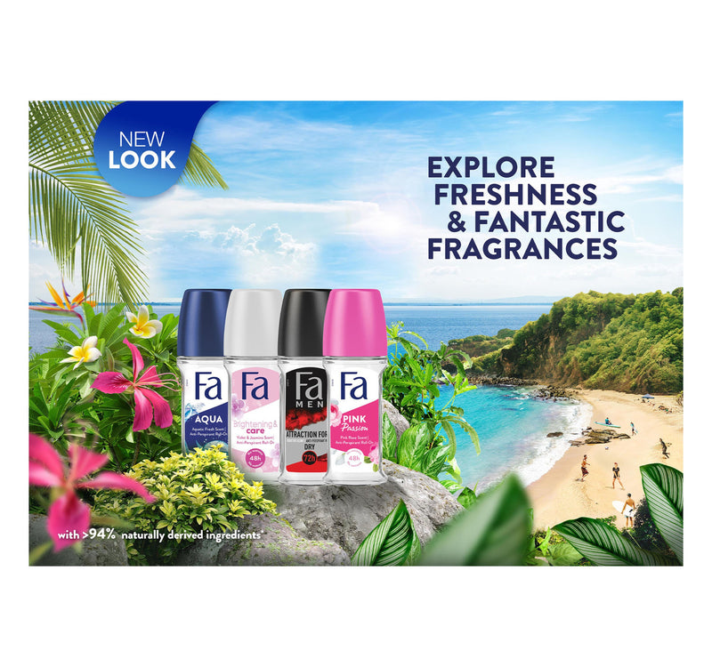 Fa Pink Passion Roll On Deodorant Value Pack 2 x 50 ml
