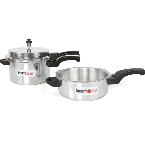 Smart Kitchen Aluminium Pressure Cooker 5Ltr + 3Ltr INDP