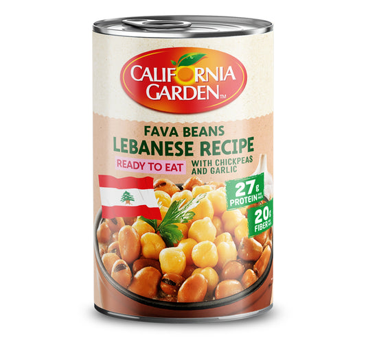 California Garden Canned Fava Beans Lebanese Recipe 450 g