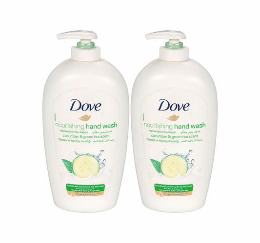 غسول اليدين دوف بالخيار والشاي الأخضر - عبوة اقتصادية، 2 × 500 مل