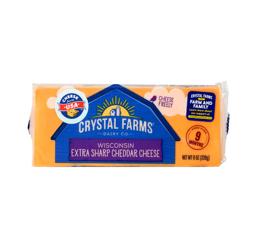 Crystal Farms Wisconsin Extra Sharp Cheddar Cheese 226 g