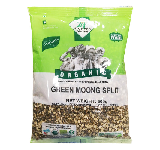 24 Mantra Organic Green Moong Split 500 g