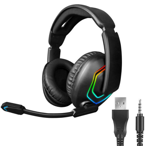 Trands Wired RGB Gaming Headset with Mic, Black, TR-HS917