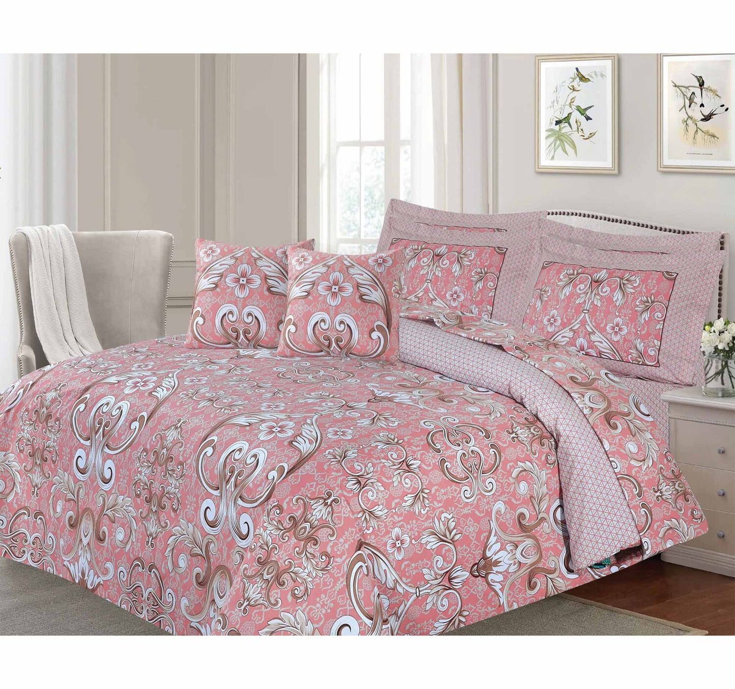 Barbarella Cotton Quilt Cover (275x260cm) King 3pcs Set 144TC Jogin