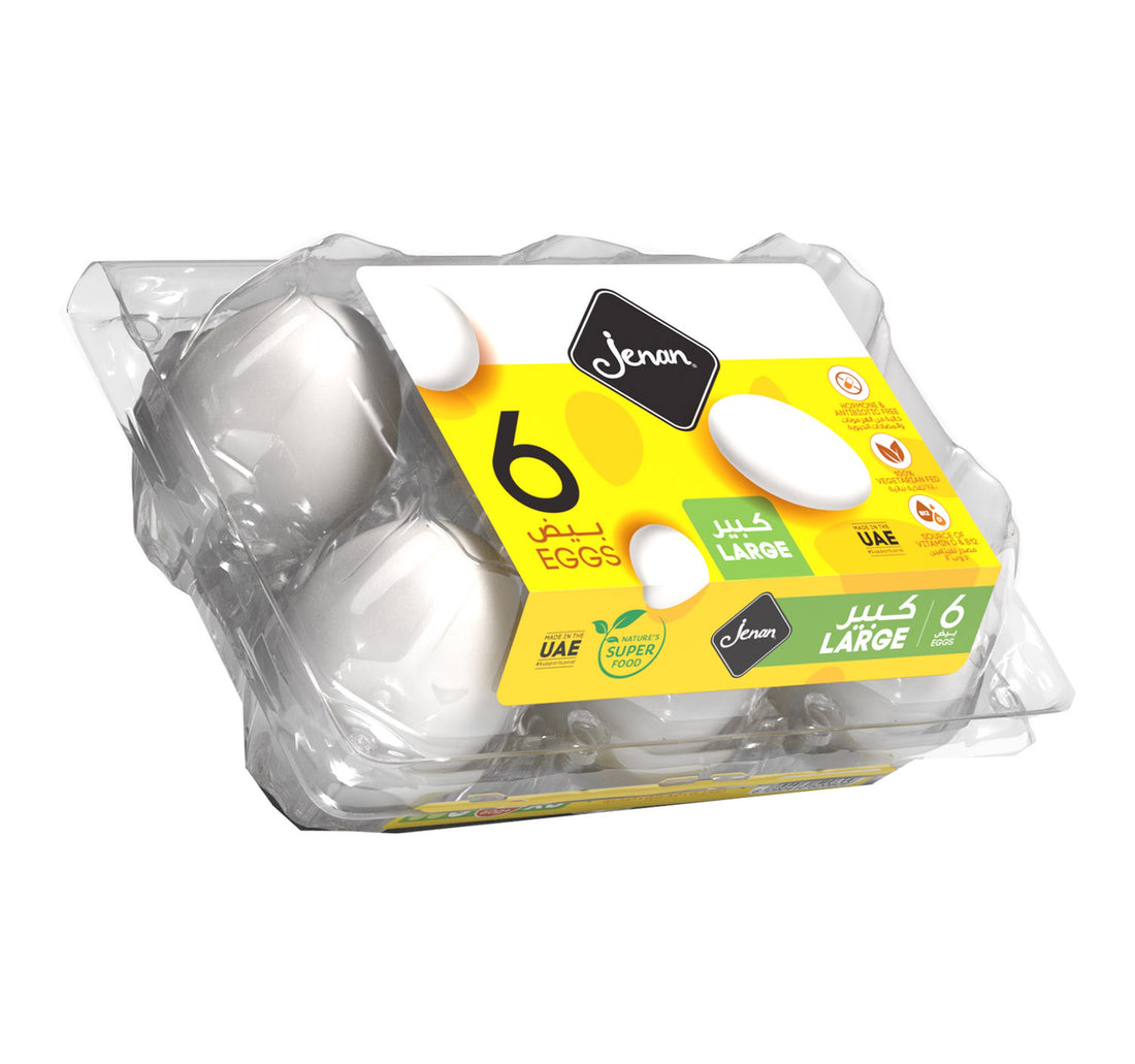 Jenan White Eggs Large 6 pcs
