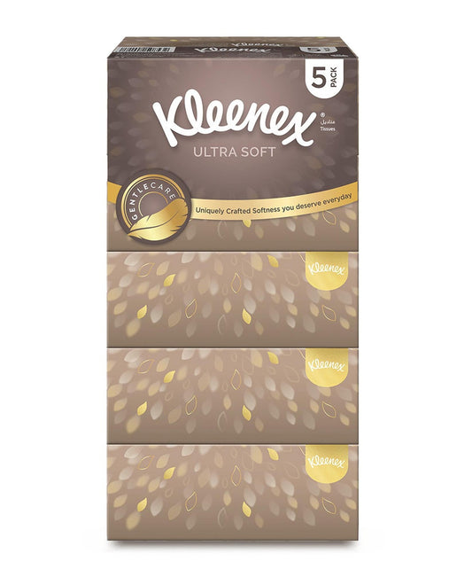 Kleenex Ultra Soft Gentle Care Facial Tissue 3ply 5 x 96 Sheets