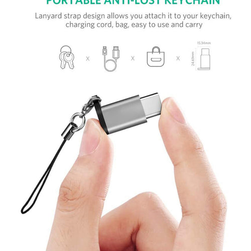 Trands Micro to Type-C Connector Adapter with Keychain CA366