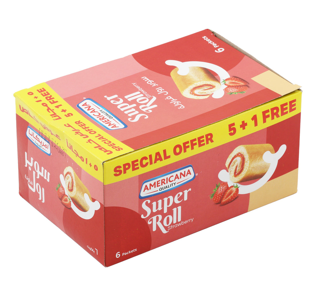 Americana Super Roll Strawberry 60 g 5 + 1