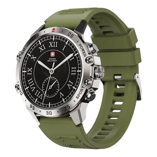 Swiss Military Smart Watch With Silicone Strap DOM 5 Green