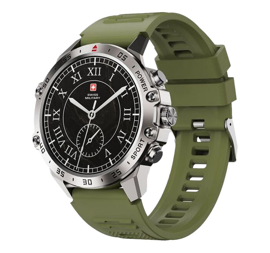Swiss Military Smart Watch With Silicone Strap DOM 5 Green