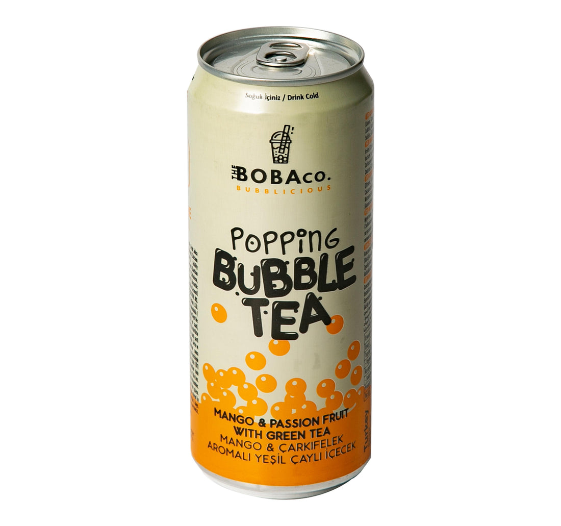 The Boba Co. Mango & Passion Fruit with Green Tea Popping Bubble Tea 330 ml