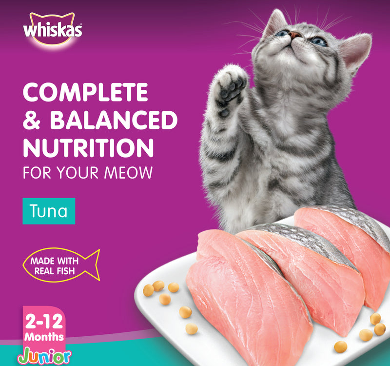 Whiskas Junior Tuna Wet Kitten Food Pouch for Kittens from 2 to 12 months 80 g