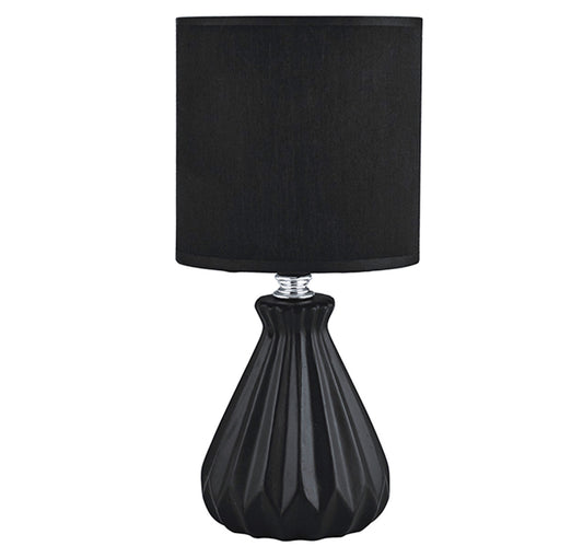 Maple Leaf Ceramic Table Lamp Black