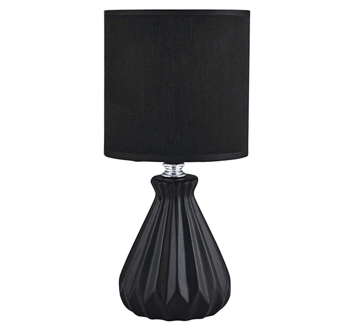 Maple Leaf Ceramic Table Lamp Black