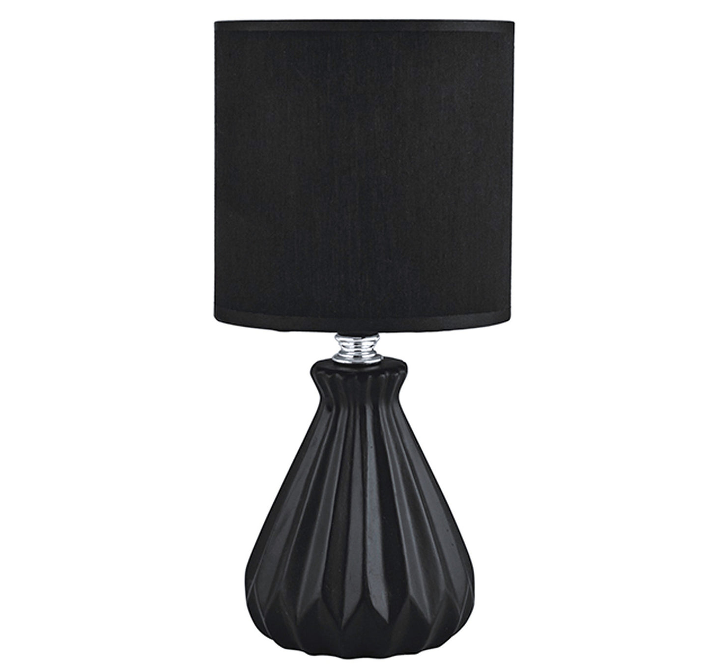 Maple Leaf Ceramic Table Lamp Black