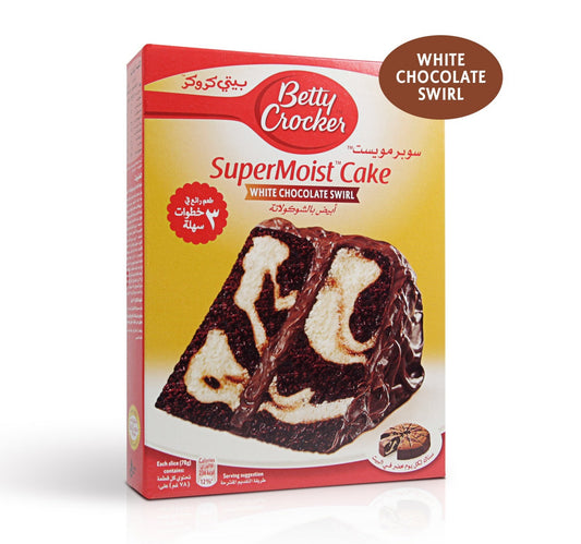 Betty Crocker SuperMoist Cake Mix White Chocolate Swirl 500 g
