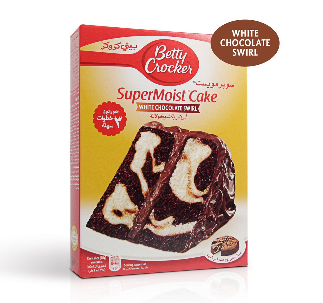 Betty Crocker SuperMoist Cake Mix White Chocolate Swirl 500 g