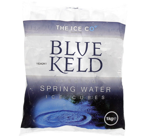 The Ice Co Blue Keld Spring Water Ice Cubes 1 kg