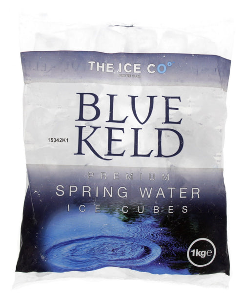 The Ice Co Blue Keld Spring Water Ice Cubes 1 kg