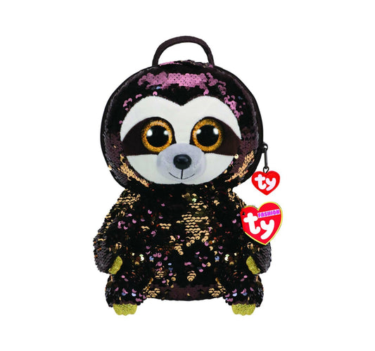 Ty Fashion Sequin Dangler Backpack Black and Golden 12.9" 95041