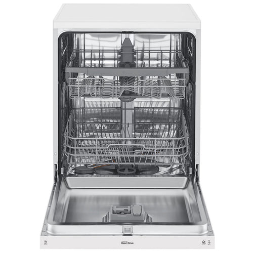 LG QuadWash Dishwasher, 14 Place Settings, 7 Wash Cycles, White, DFB512FW