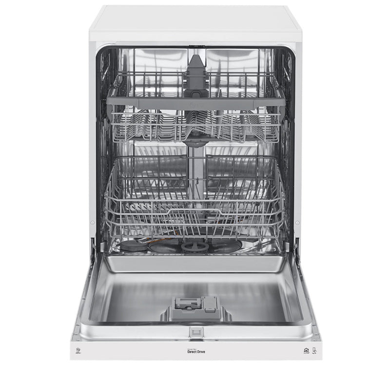 LG QuadWash Dishwasher, 14 Place Settings, 7 Wash Cycles, White, DFB512FW