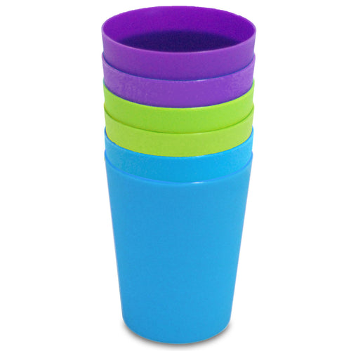 Bee Plastic Tumbler Set, 6 pcs, 10 oz, Multicolor,689-16