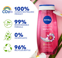 Nivea Waterlily & Oil Shower Gel Refreshing Body Wash with Caring Oil Pearls & Floral Scent 250 ml