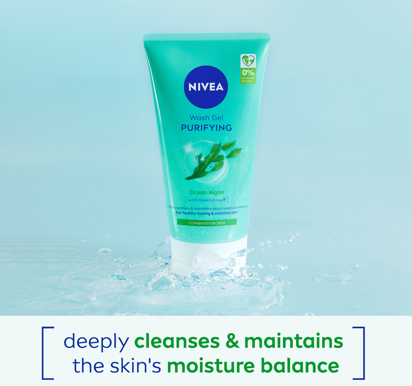 Nivea Purifying Cleansing Face Wash for Combination Skin with Ocean Algae 150 ml